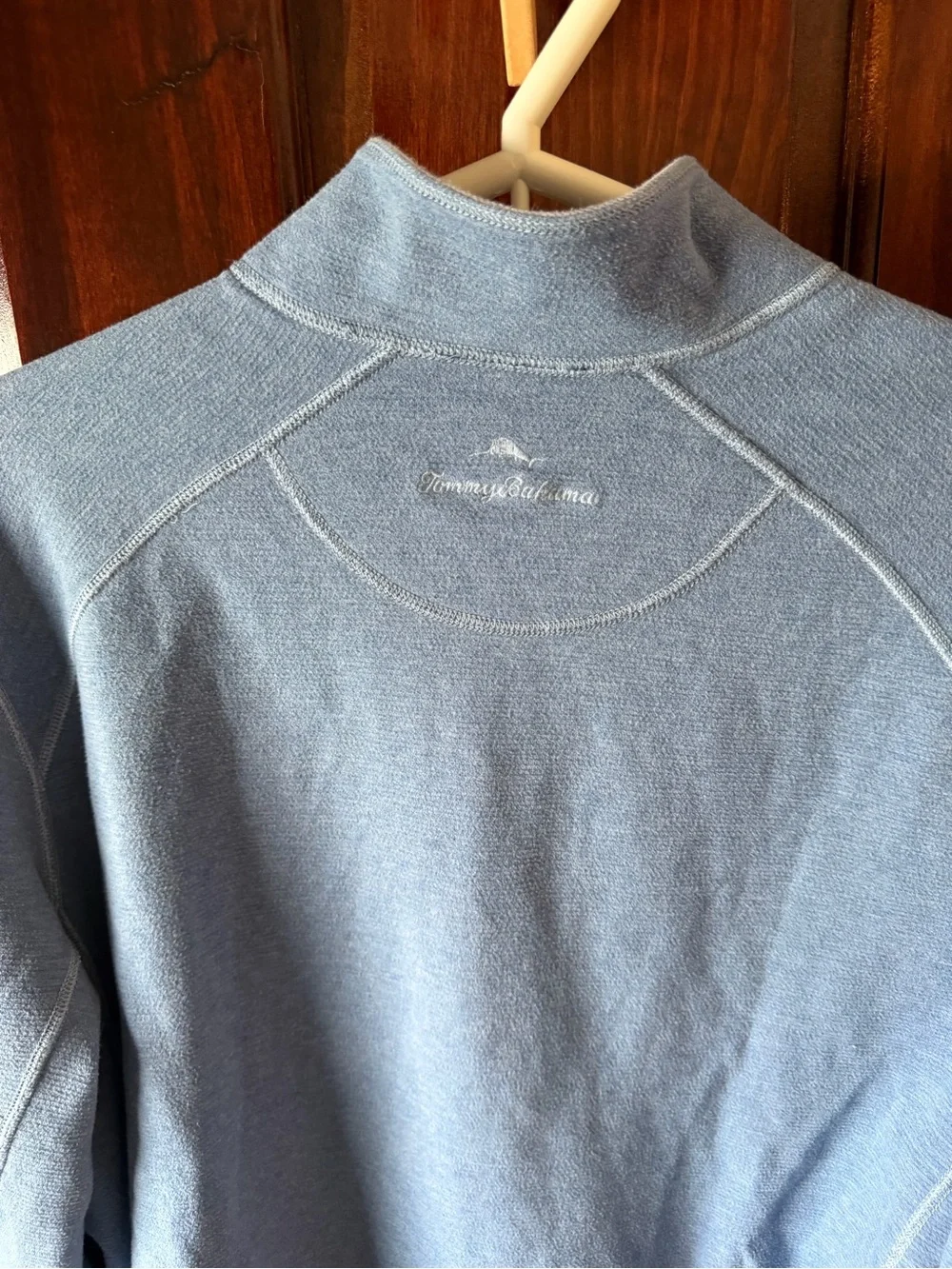 Tommy Bahama reversible Men's Light Blue Quarter-Zip Sweater